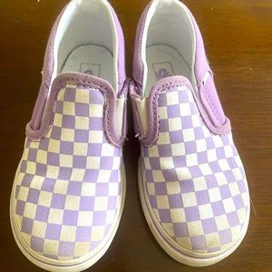 Vans slip on toddler size 9 shoes. Lightly used. Great condition.